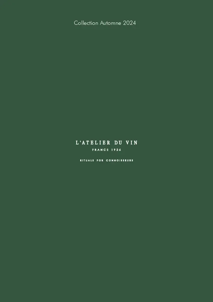 L'Atelier du Vin Catalogue cover
